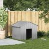VidaXL Niche pour chien avec toit noir 131x101x102 cm acier galvanisé, cage de chien, abri pour chien, cage pour animaux de 4100918