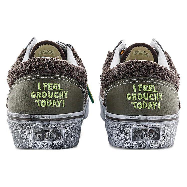 Vans Sesame Street X  Style 36 Lightweight Low-Top Skate Shoes Unisex Sneakers Black Green VN0A54F6YJ7