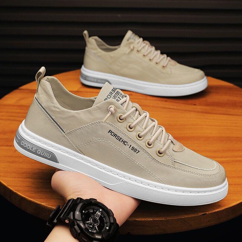 Men's Korean Style Canvas Shoes - Summer Breathable White Versatile Casual Sneakers