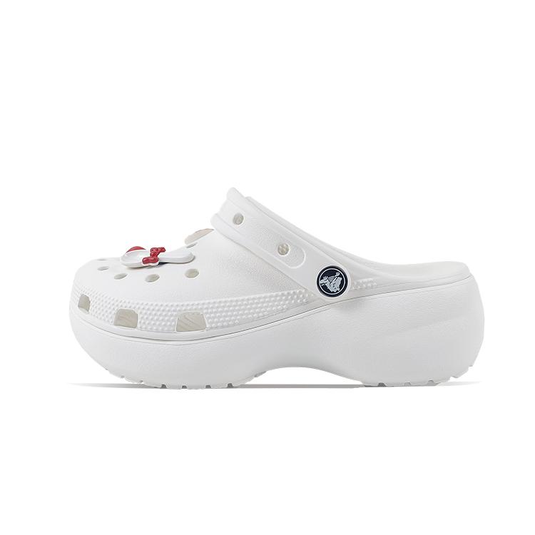 

Crocs Classic Platform Clog EVA Glasses Rabbit Cute Versatile Classic Cloud Dok Niche Campus Style Hole Shoes Unisex White 34-35 белый