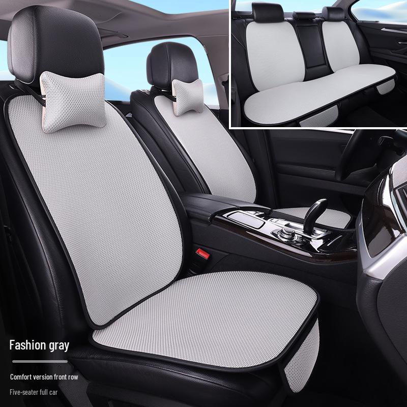 Set di cuscini per seggiolino auto: Seta di Ghiaccio, Antiscivolo, Traspirante, Sette Pezzi, Universale per Tutte le Stagioni.