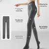 Gray Cotton Leggings: Warm, Thick, Threaded Slim Pantyhose for Autumn & Winter
