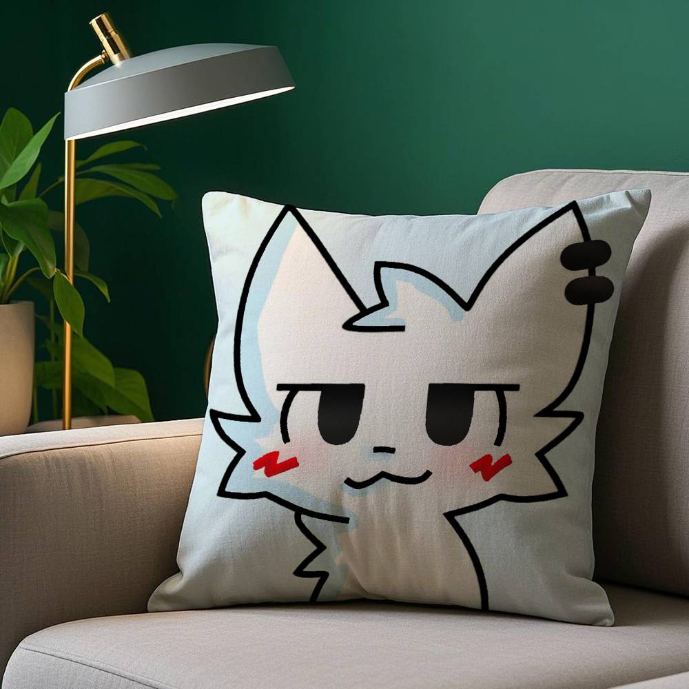 Boykisser S-Alberne Katze Niedlicher Kissenbezug Gemütlicher Plüsch-Kissenbezug Beidseitig bedruckt – Wohngeschenk für Schlafzimmerdeko