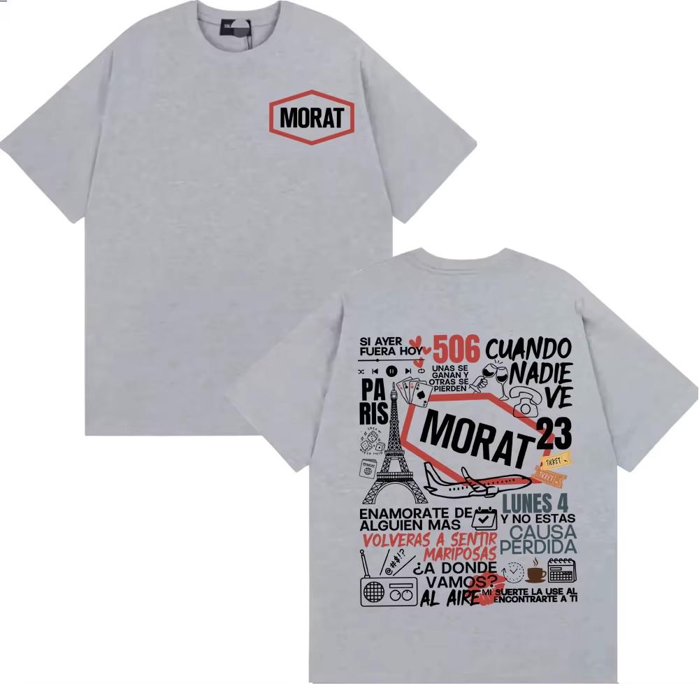 Rock Band Morat Album Graphic Print T Shirts Unisex Unisex Fashion High Street Hip Hop Tshirt 100 Cotton Cozy Short Sleeve T Shirt