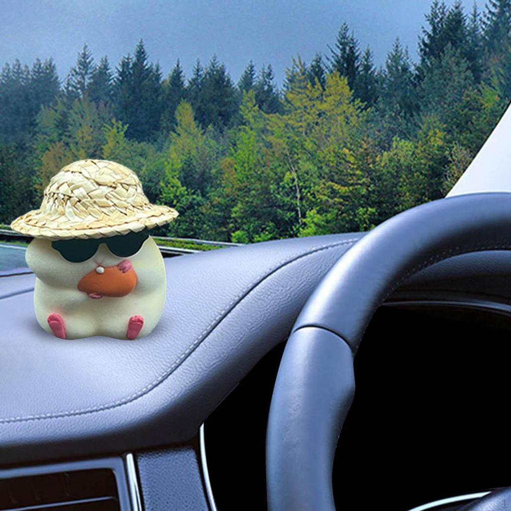 Adorable Easter Car Pendant with Removable Hat - Perfect for Shelf and Desktop Decor