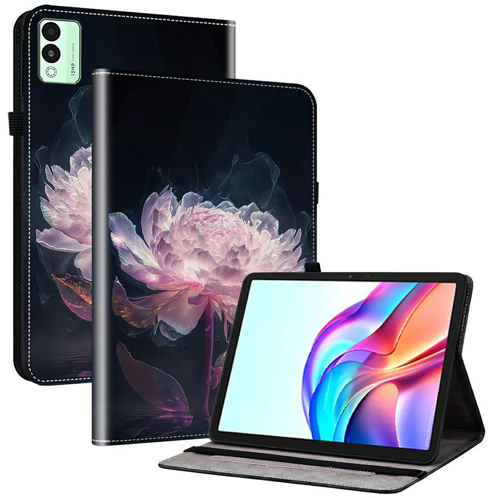 For TECNO Megapad 11 Leather Case Pattern Printed Stand Tablet Cover with Card Slots