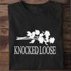 Camiseta Preta Básica de Algodão Knocked Loose de Manga Curta Tamanho Único Unissex Camiseta Unissex
