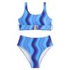 Women's High-Waist Gradient Bikini - Sexy, Fashionable, and Popular Swimsuit