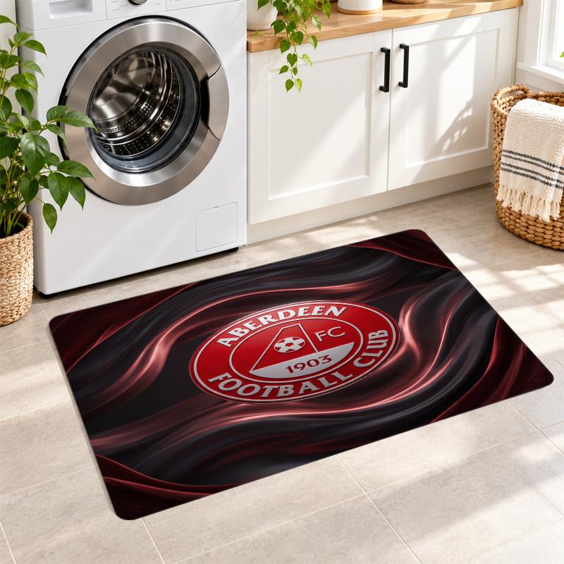 Flannel Kitchen Mat Aberdeen FC Soft Area Rug Non Slip Floor Carpet Home Decoration