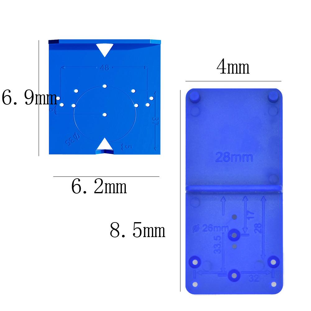 Hinge Hole Drilling Guide Drill Bit Furniture Hinge Locator 85*40mm Drill Guide Template Cemented Carbide Drill Bit