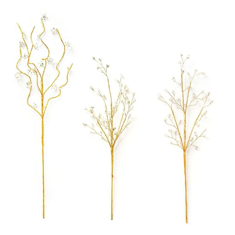 5Pcs Stem Branches for Christmas Tree Embellishment Vase Decorative Sticks Seasonal Wedding Decoration Accessories