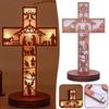 Easter Glowing Crossed Nativitys Ornament Wear-Resistance Decorative Props for Living Room Home