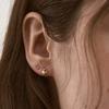 14K Moonlight One-Touch Earrings