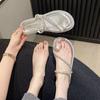 Mezzanine Flat Slippers Women's Summer Wear 2025 Summer New Pearl Beach Sandals Fashion Ins Fairy Style