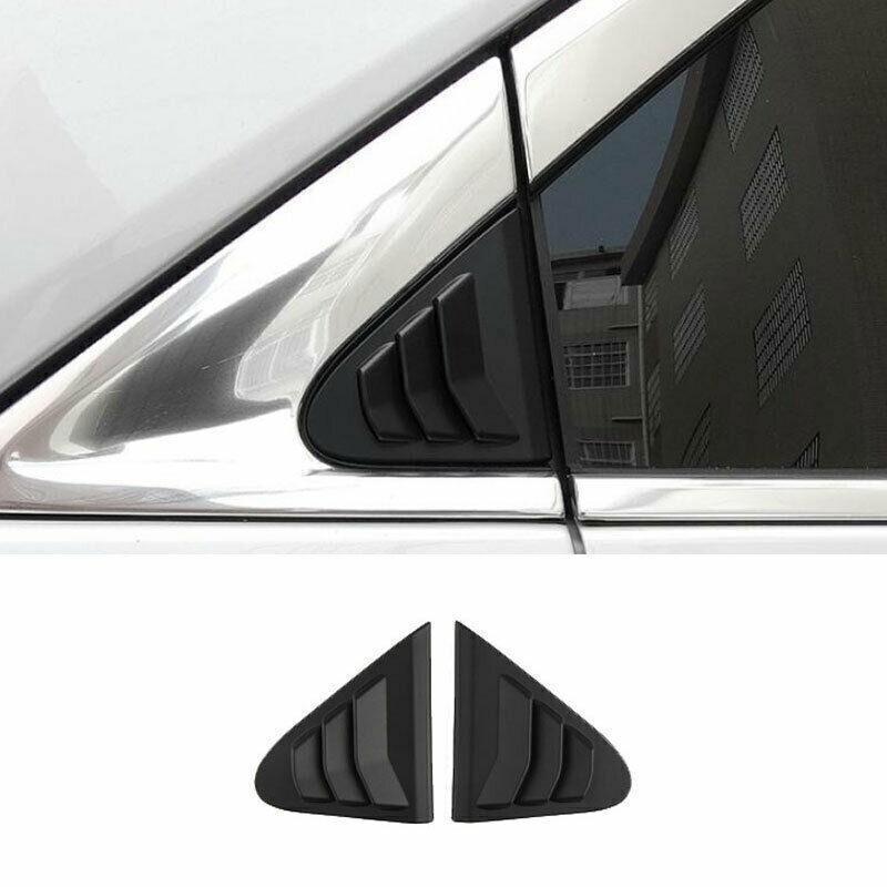 2Pcs Rear Window Louver Shutter Cover Trim Black ABS for Cadillac XT4 2019-2024