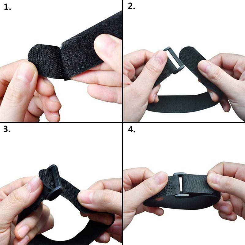 10/5 Stück Klettverschluss Wiederverwendbares Befestigungs-Nylon-Kabelbinder, Langlebige Funktionale Kabelbinder Breite 20mm Länge 200mm/300mm/400mm