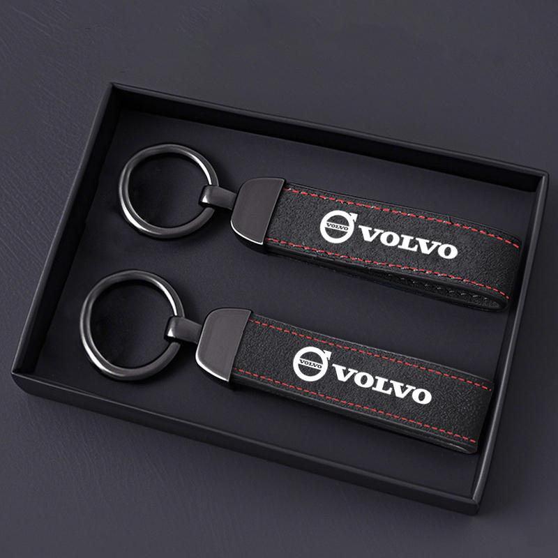 Breloczek do kluczy Sudue Skórzany breloczek do kluczy samochodowych Wisiorek Do Volvo V50 XC60 V40 XC90 S60 XC40 V60 V70 S90 Olestar AWD T6 Akcesoria samochodowe
