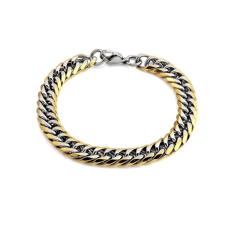 Best Selling 316L Stainless Steel 18K Gold Link Bracelet Cuban Chain Bracelet Non Tarnish Cuban Link Bracelets