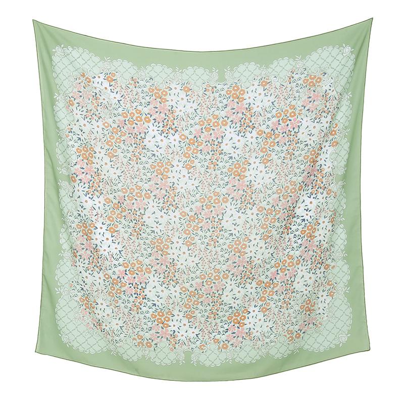 Malaysia Floral Printed 110 Square Scarf Muslim Hijab Women Elegant Shawls Ladies Casual Headscarf Turban Kerchief  Wholesale