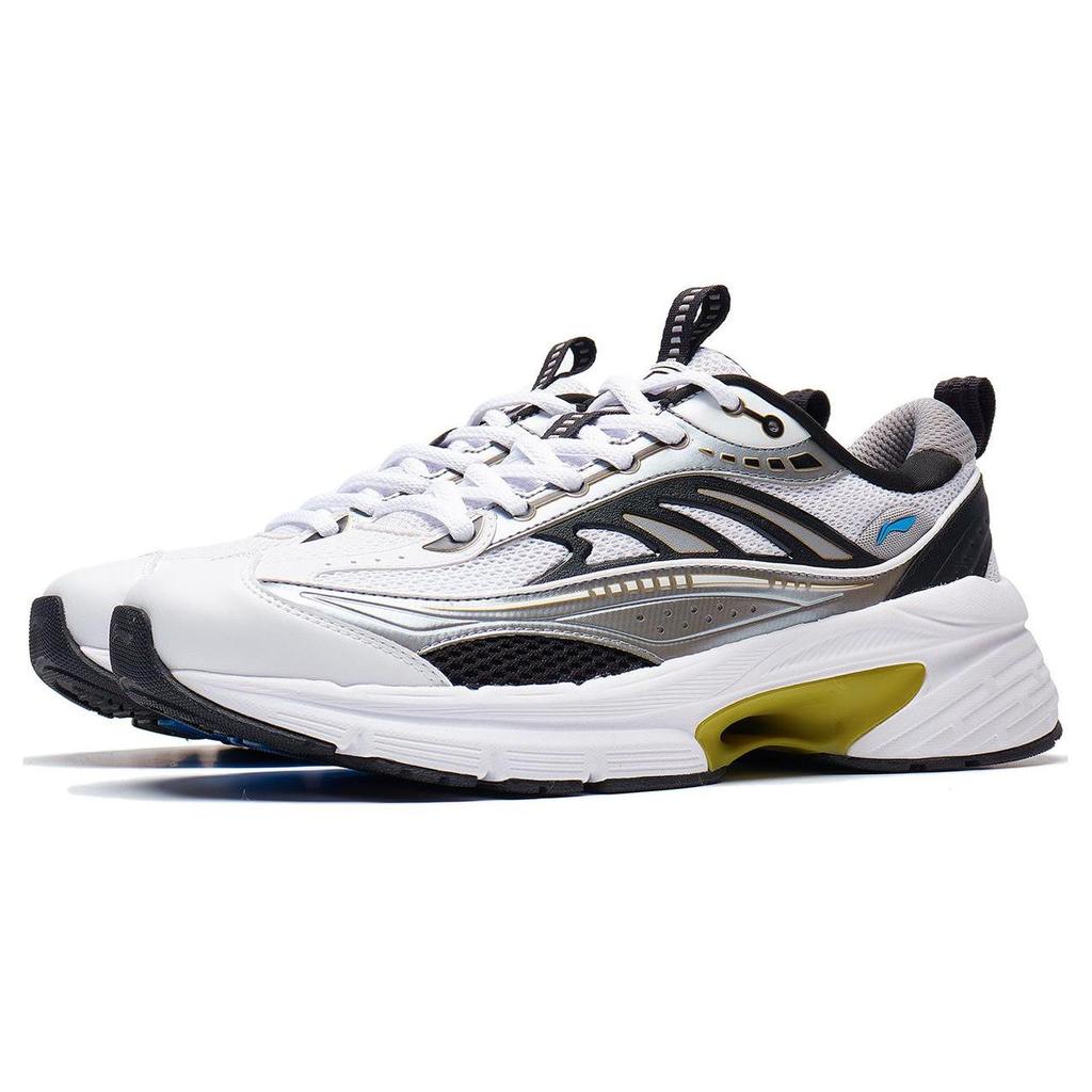 Li Ning Comet LITE Cushioning Slip Resistant Abrasion Resistant Support Low top Casual Shoes Men's Gray Red White AGCT235-2