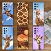 Giraffe Animal Pattern Soft Phone Case for Samsung Galaxy S26 S25 Edge S24 Ultra S23 Plus S22 S21 FE S20 Black Cover Back Shell