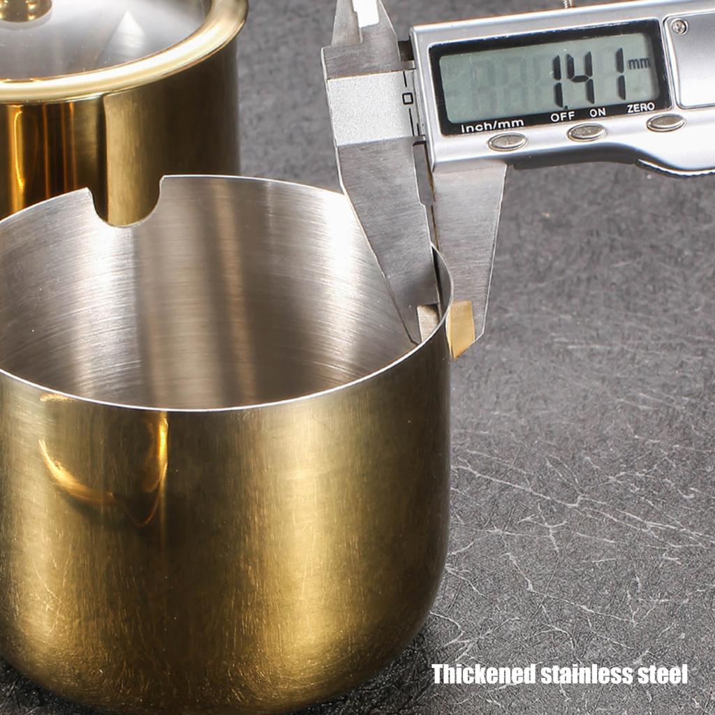 Stainless Steel Sugar Bowl With Transparent Lid Spoon Seasoning Box Multifunctional Kitchen Storage For Spices And More