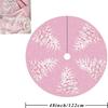 Pink Dancer Print Christmas Tree Skirt for Indoor/Outdoor Winter Decor