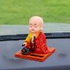 Car Dashboard Bobble Head Doll Solar Powered Little Figure