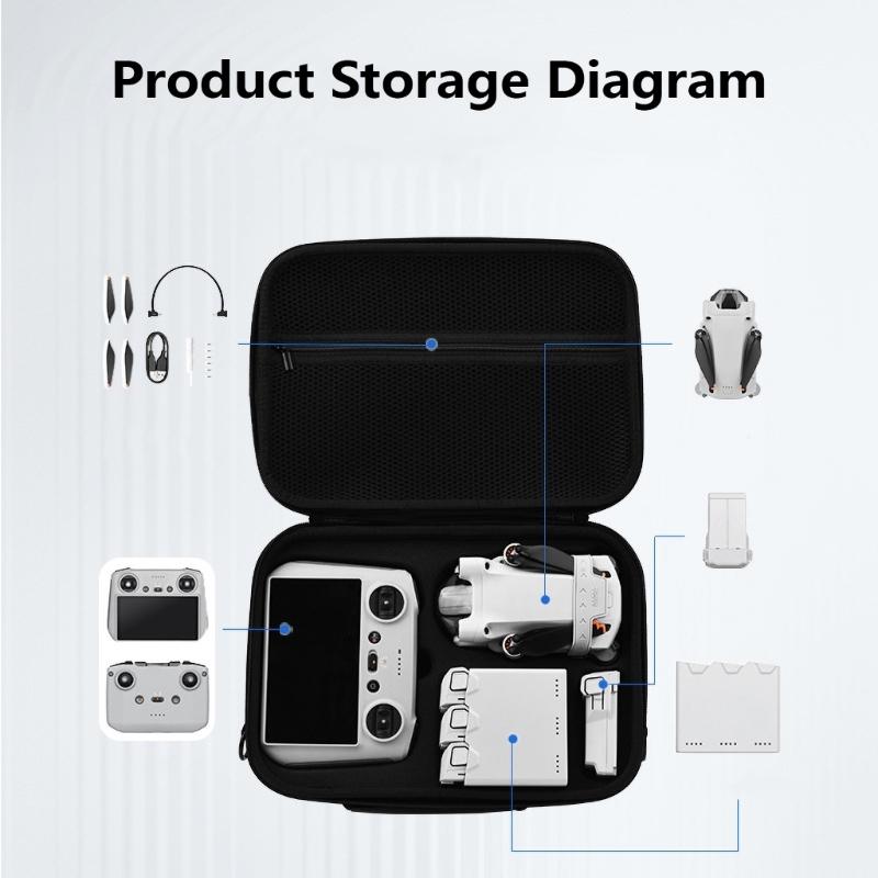 Portable Travel Case for 4 Body Remote Controller Storage Bag With Shoulder Straps