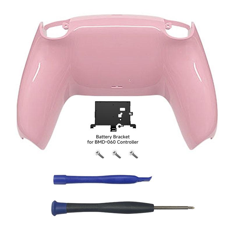 Remplacement du boîtier inférieur antidérapant bicolore pour manette PS5 redessinée pour les modèles BDM-010, 020, 030, 040, 050 060 rose