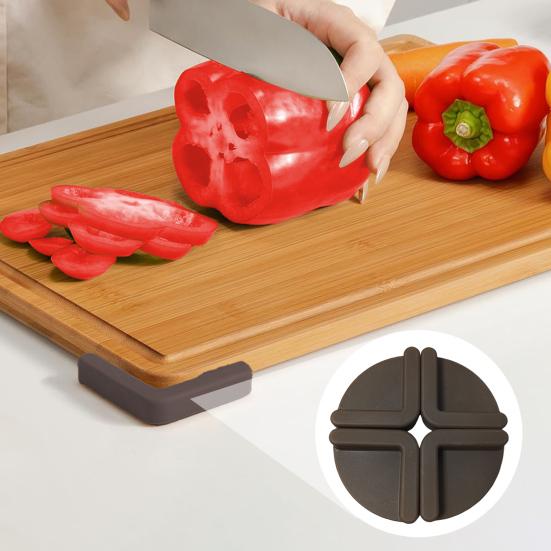 4 stk Silikon Skjærebrett Føtter Forebygger Kutt Skader Sklisikre Skjærebrett Føtter Sklisikre Kjøkkenoverflate Beskyttere Hjemmegave