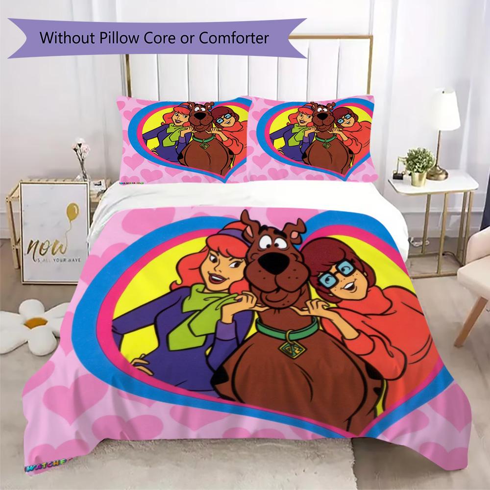 Halloween fantasy comedy adventure cartoon movie Scooby-Doo provides comfortable bedding covers and pillowcases for home use (without core) K7
