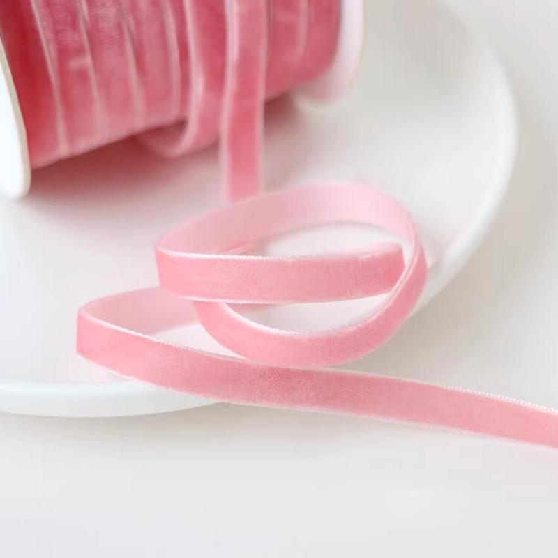 10 Yards Single-Sided Plush Tape Velvet Ribbon DlY Lace Decoration Hair Accessory Material