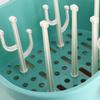 Nursing Bottle Storage Box Compact Household Dustproof Draining Thickened Plastic Baby Bottle Storage for Home Green