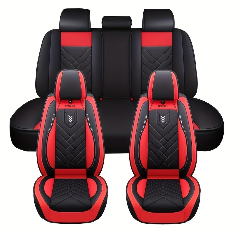 Full Set Car Seat Covers  Luxury Faux Leather Car Seat Covers, Universal Fit Full Coverage Protectors  Comfortable & Durable
