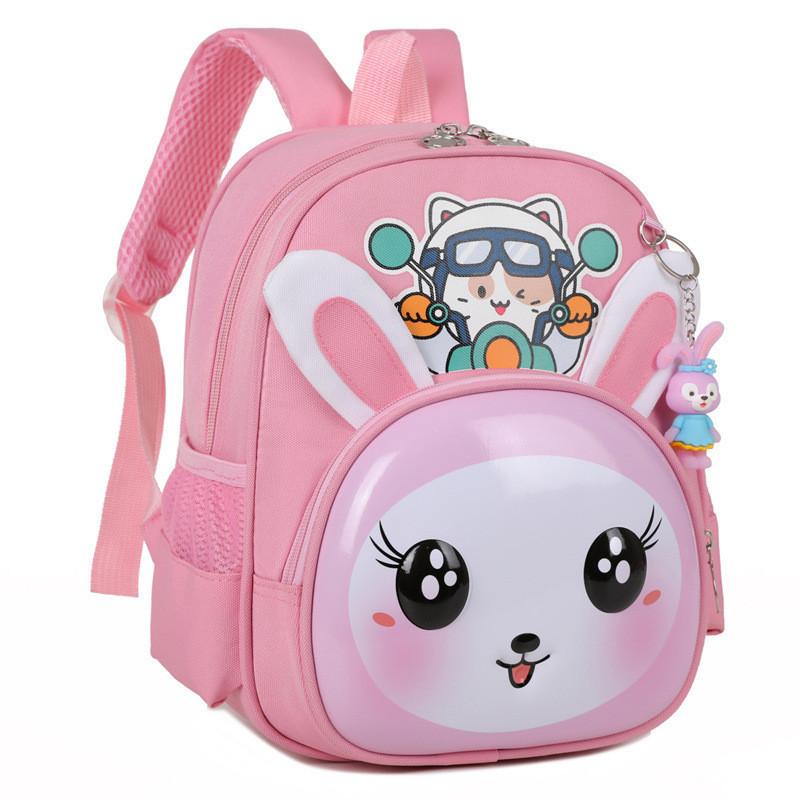 Cute Cartoon Kids Backpack For 3-5 Year Old Boys And Girls Oxford Cloth Breathable And Lightweight Modern And Trendy Style Animal Pattern