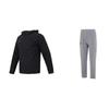 Versatile Solid Color Loose Fit Hooded Zip-Up Long Sleeve Mid-Waist Elastic Pants Casual Sports Set Unisex Sets 24600408-001+23600703-014