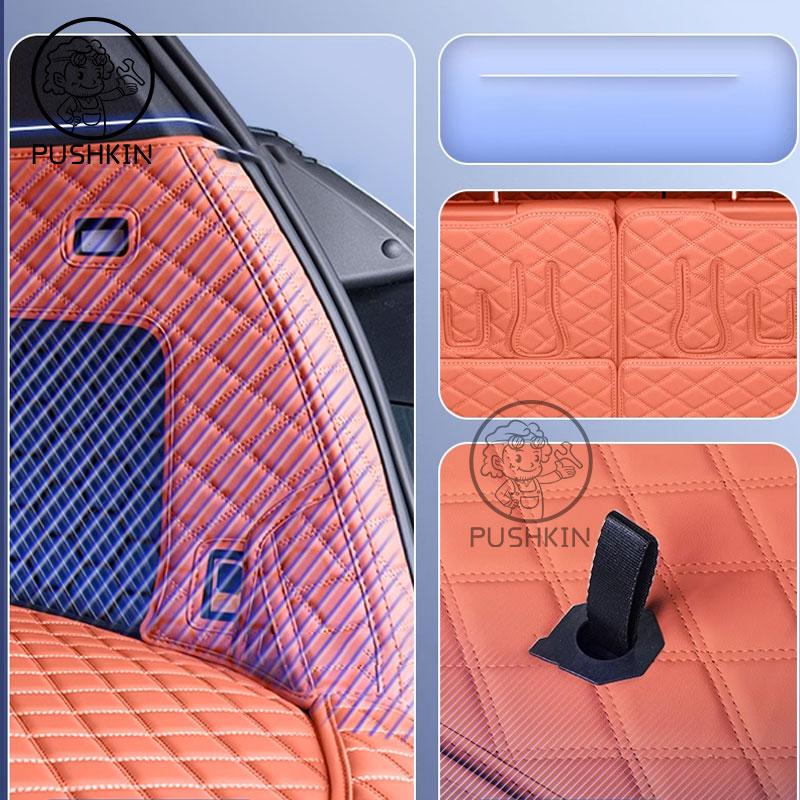 For BYD Sealion 8 ATTO 8 TANG L 2025 2026 PU Leather Car Boot Mat Rear Trunk cushion Mat Cargo Liner Tray Protect