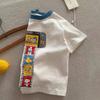 Kids Cotton Short Sleeve T Shirt with Cartoon Print for Boys and Girls Summer Wear