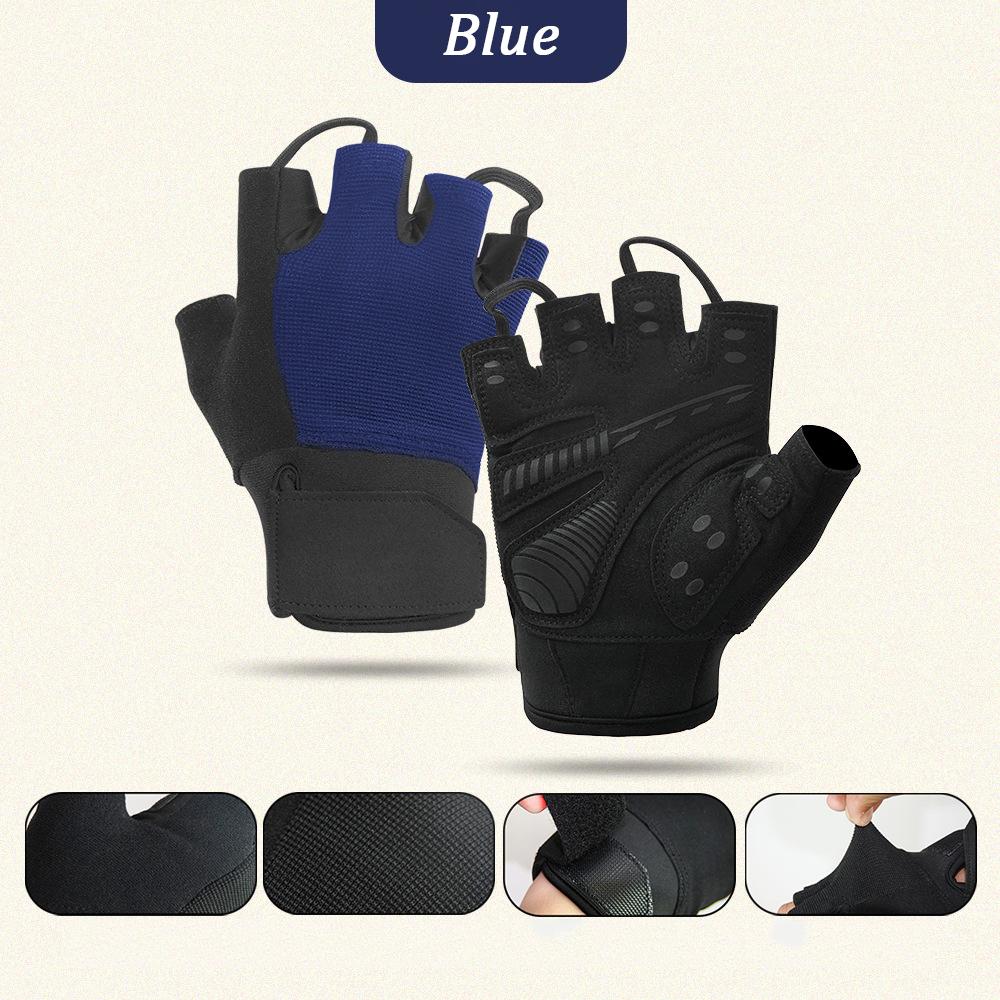 Motorcycle Riding Gloves Outdoor Sports Wear-resistant Non-slip Breathable Half-finger Bicycle Riding Gloves