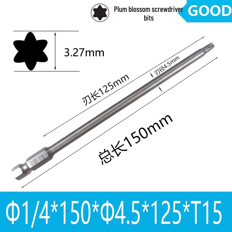 Premium Magnetic 1/4 Hex Star Screwdriver Bit Set - Sizes T5 to T40