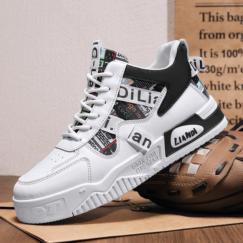 Fashion High Quality Men's Sneakers Youth Student Skateboard Shoes Fashion Casual Sport Shoes Lace Up Vulcanized Shoe Men's Tennis Shoes