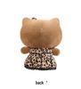 Large Black Leopard Print Hello Kitty Plush Pillow Doll