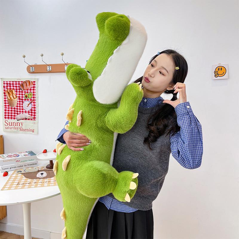 Plush Crocodile Toy Pillow With Soft Pp Cotton For Kids And Teens Bedroom Decor