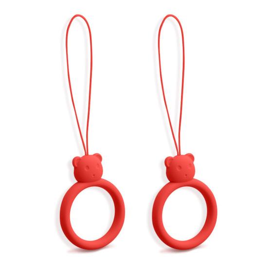 2 Τεμάχια Παγκόσμιο Κινούμενο Σχέδιο Σιλικόνης Τηλεφώνου U Σχήμα Δίσκου Δαχτυλίδι Δαχτύλου Κορυδόνι