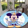 1pc Round Rug Appropriate for Office, Mickey Mouse Galaxy Sparkle Floral Carpet, Versatile Printed Chair Rug, Durable Home Sofa Carpet