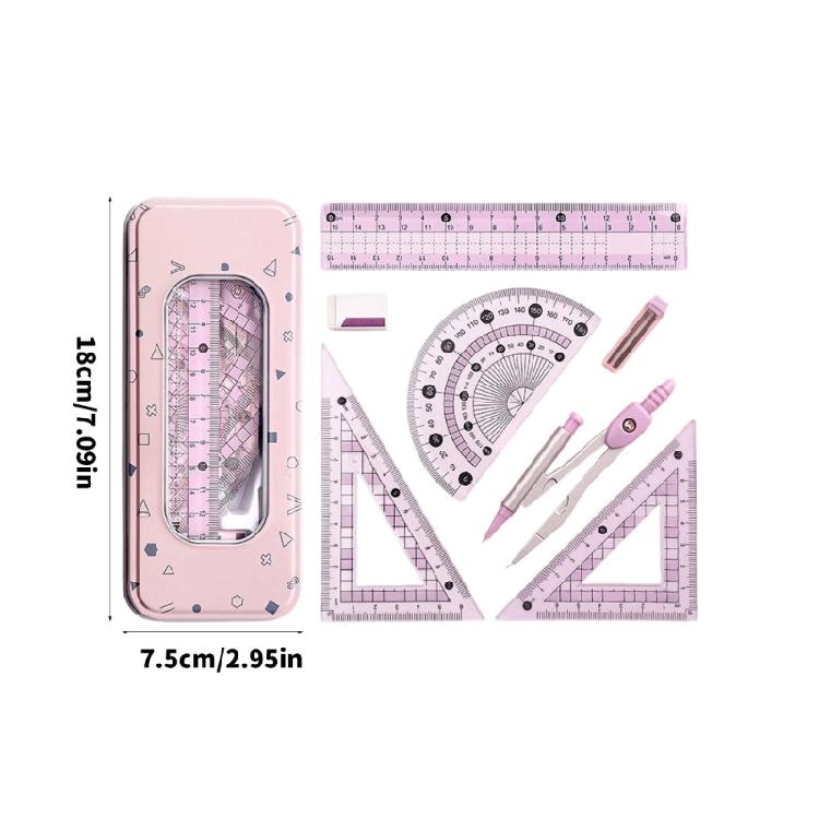 Conjunto de Bússola e Régua Com Pegada Ergonômica Para Uso Confortável em Aula de Matemática Design de Engenharia e Desenho Arquitetônico