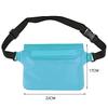 Swimming Waist Bag Waterproof Large Capacity Pouch for Beach Boat Sports (Blue)