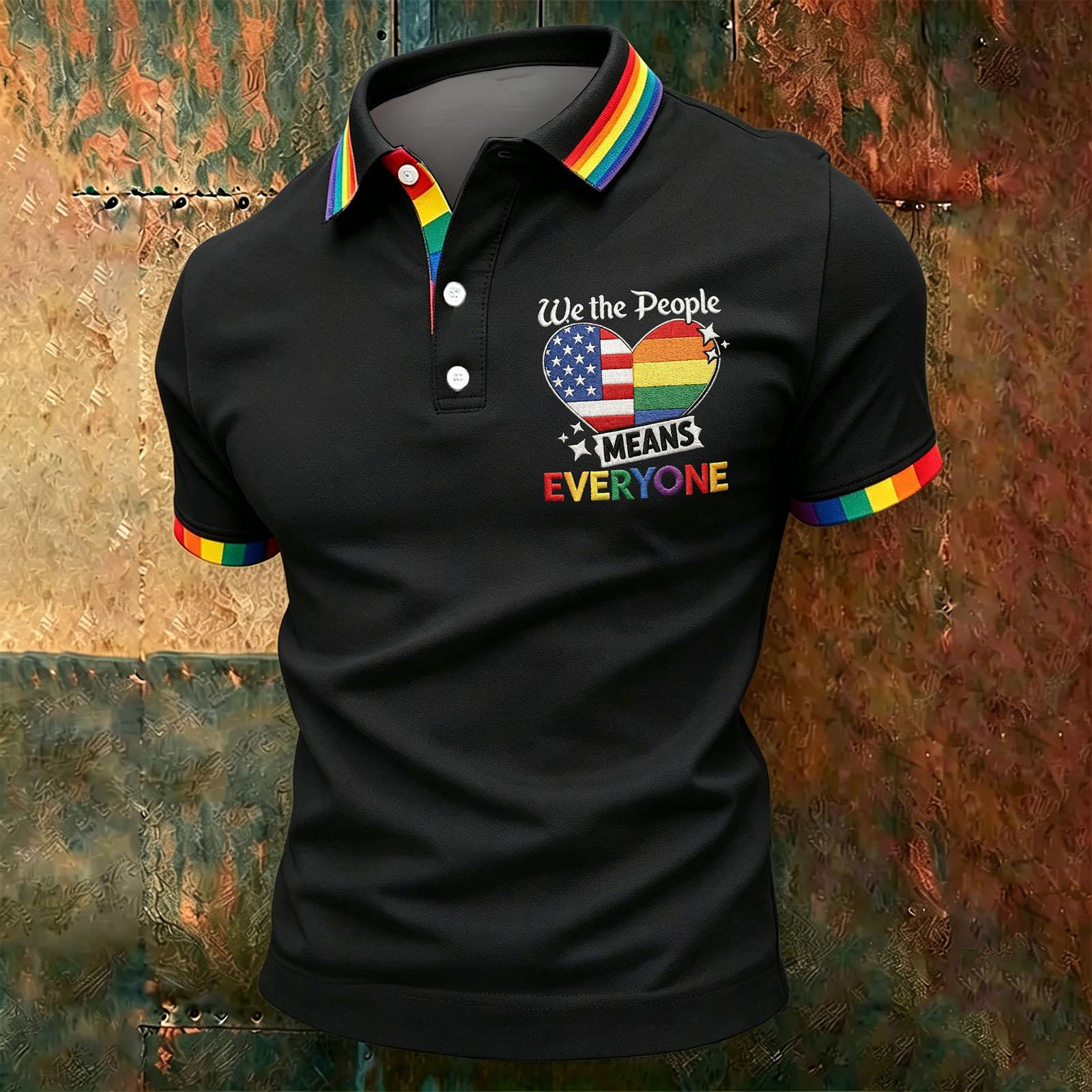 

Men s Casual Color-Block Striped Short-Sleeve Shirt L чёрный