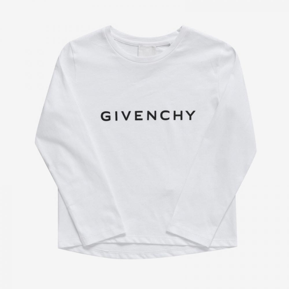 Givenchy H15330 10p Archetype Logo Print Kids Long Sleeve Tee
